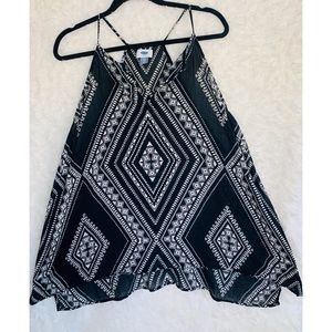 Black tank top! Perfect for the warm weather with super lite fabric.